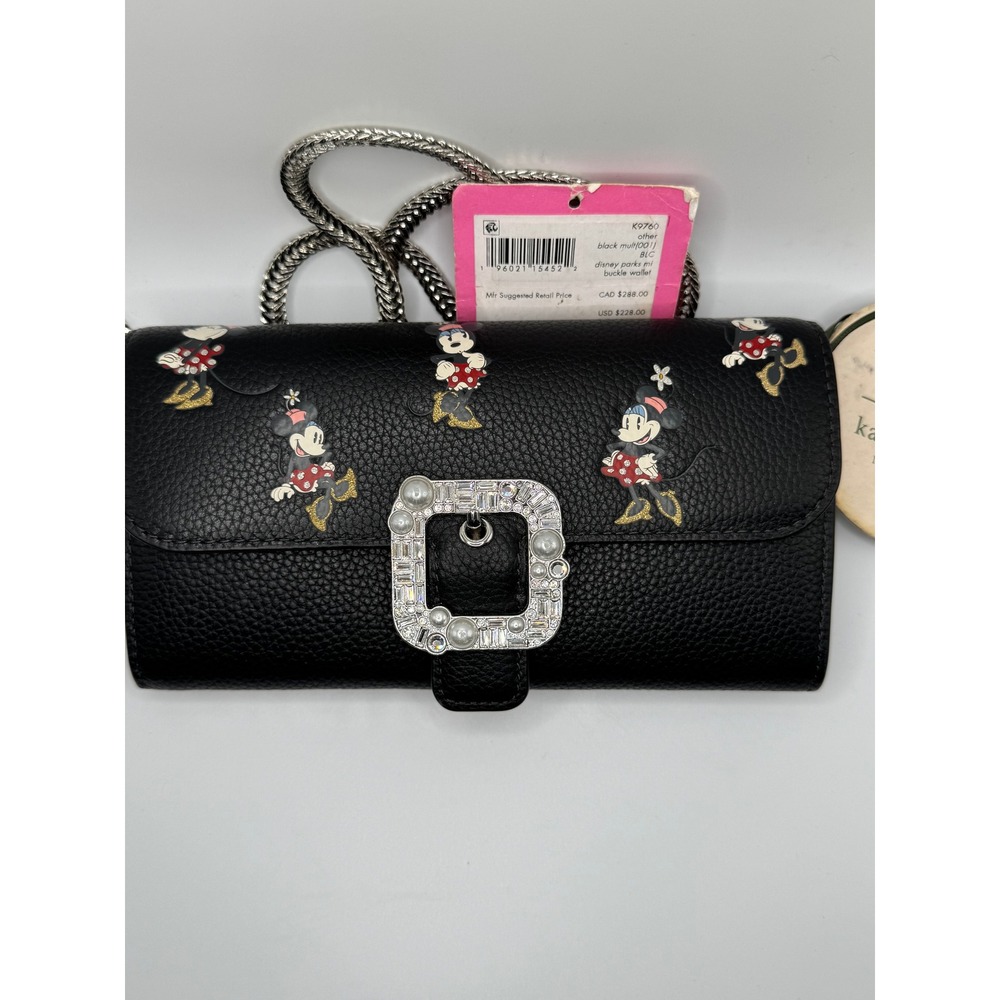 Disney Parks Kate Spade Mickey Mouse Buckle‎ Wallet Crossbody Bag - Picture 3 of 9